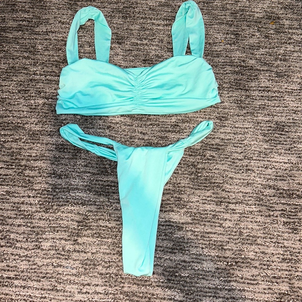 Oh Polly Light Blue Binki - Brand New Never Worn - Top Large - Bottoms - XL